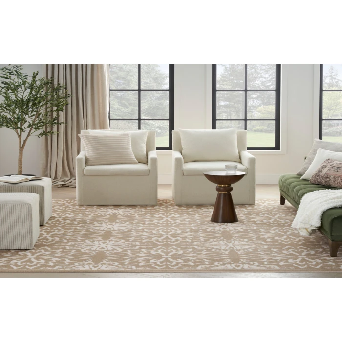 Nourison Jubilant Taupe JUB06 6 ft. X 9 ft. Rectangle Rug