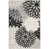 Nourison Home Aloha ALH05 Black White 2 ft. 8 in. X 4 ft. Area Rug