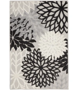 Nourison Home Aloha ALH05 Black White 2 ft. 8 in. X 4 ft. Area Rug