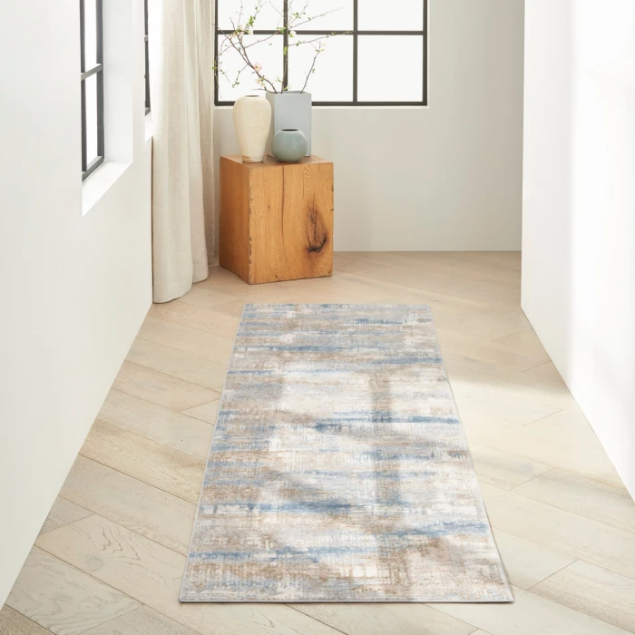 Calvin Klein Rush Area Rug CK951 Blue/Beige