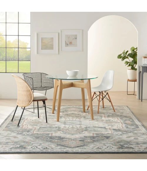 Nourison Parisa Area Rug PSA01 Grey Sage 7'9" x 9'9"