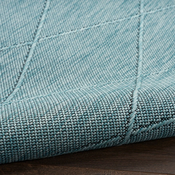 Nourison Washable Solutions Aqua WSL01 10 ft. X 14 ft. Rect. Rug