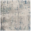 Nourison Home Quarry QUA01 Ivory Grey Blue 5 ft. Square Area Rug
