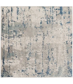 Nourison Home Quarry QUA01 Ivory Grey Blue 5 ft. Square Area Rug