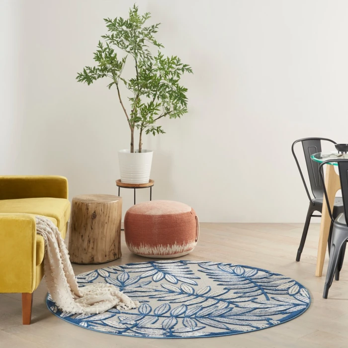 Nourison Aloha Area Rug ALH18-Ivory/Navy