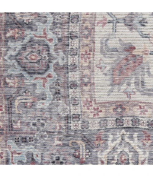 Nicole Curtis Machine Washable Series 1 Area Rug SR104 Black 2' x 4'