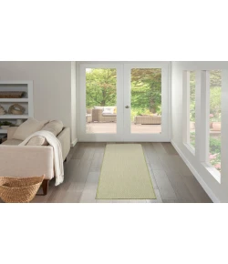 Nourison Home Courtyard COU01 Ivory Green 2 ft. 2 in. X 8 ft. Area Rug