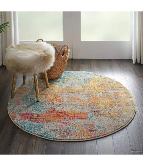 Nourison Celestial Round Area Rug CES02-Sealife