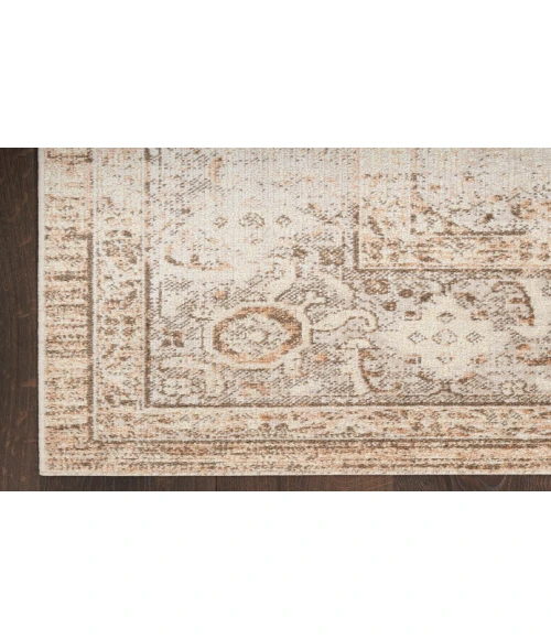 Nourison Astra Machine Washable Beige ASW13 4 ft. X 6 ft. Rectangle Rug