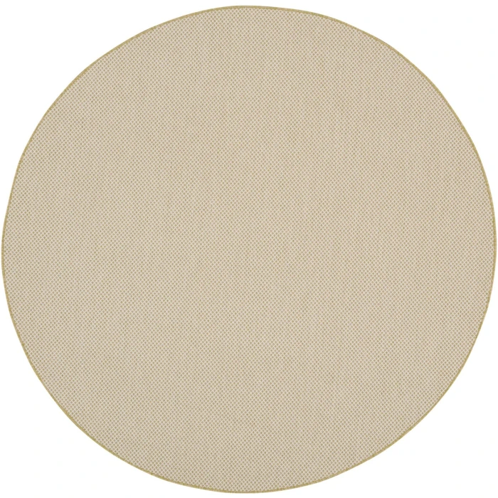 Nourison Home Courtyard Tan COU01 5ft. x Round Round Rug