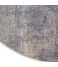 Nourison Rustic Textures Area Rug RUS06 Grey/Beige 7'10" Round