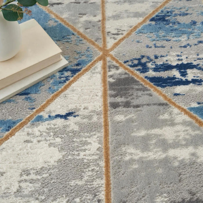 Nourison Elation Area Rug ETN12 Grey/Multi 7'10" x 9'10"
