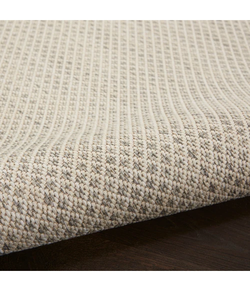 Nourison Courtyard Area Rug COU01 Ivory/Silver