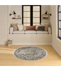 Nourison Quarry Ivory Blue QUA05 4 ft. X Round Rug