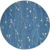 Nourison Home Grafix GRF15 Light Blue 5 ft. 3 in. Round Area Rug