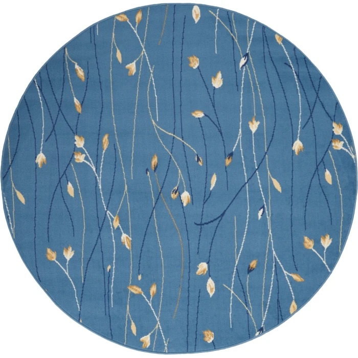 Nourison Grafix Round Area Rug GRF15-Light Blue