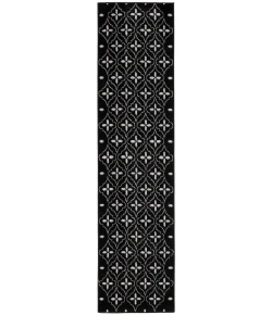 Nourison Home Nourison Essentials NRE04 Black Ivory 2 ft. 2 in. X 7 ft. 6 in. Area Rug