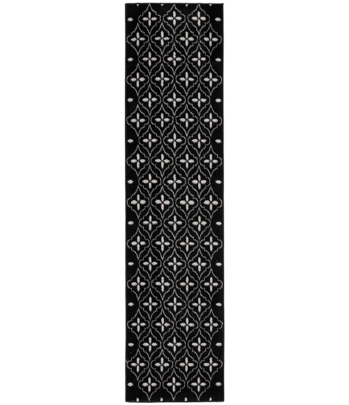 Nourison Home Nourison Essentials Black Ivory NRE04 2 ft. 2 in. X 7 ft. 6 in. Rectangle Rug