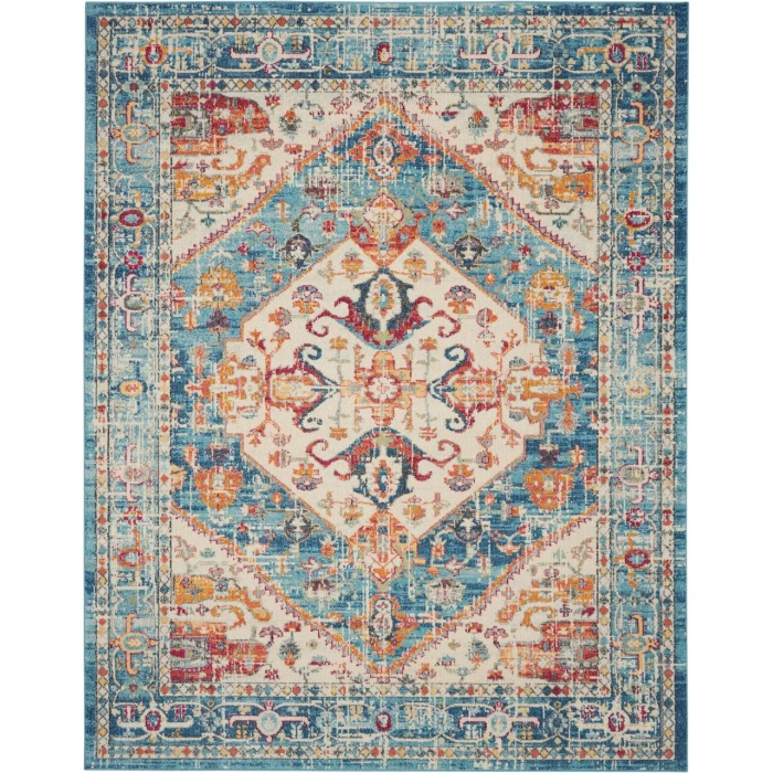 Nourison Passion Area Rug PSN23-Ivory/Light Blue