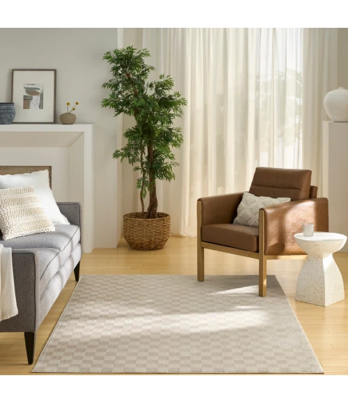 Nourison Serenity Home Beige SRH10 6 ft. X 9 ft. Rect. Rug