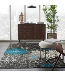 Nourison Home Passion PSN17 Charcoal Blue 3 ft. 9 in. X 5 ft. 9 in. Area Rug