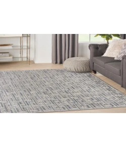 Nourison Home Serenity Home SRH04 Blue Ivory 3 ft. 11 in. X 5 ft. 11 in. Area Rug