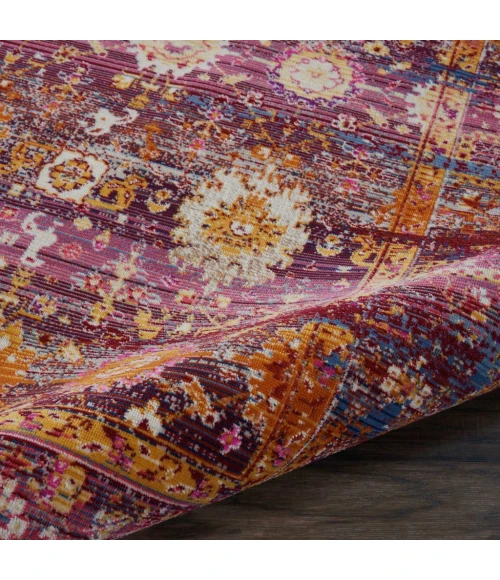 Nourison Vintage Kashan Area Rug VKA03-Red/Multicolor