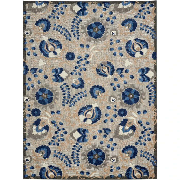 Nourison Aloha Area Rug ALH17-Natural/Blue