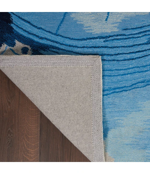 Nourison Symmetry Area Rug SMM01-Blue/Ivory