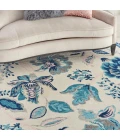 Nourison Tranquil Area Rug TRA02-Ivory/Light Blue