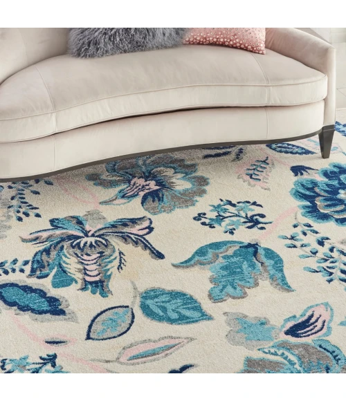 Nourison Tranquil Area Rug TRA02-Ivory/Light Blue