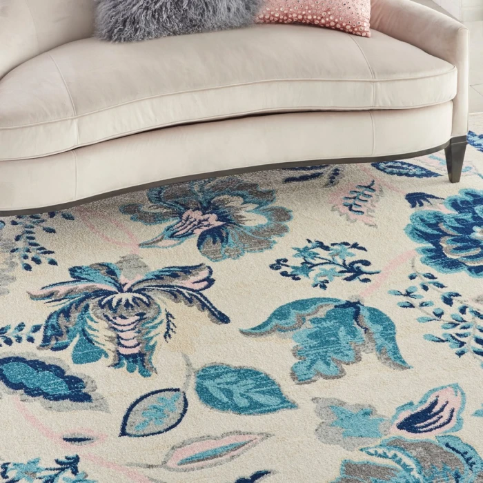 Nourison Tranquil Area Rug TRA02-Ivory/Light Blue