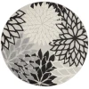 Nourison Home Aloha ALH05 Black White 4 ft. Round Area Rug