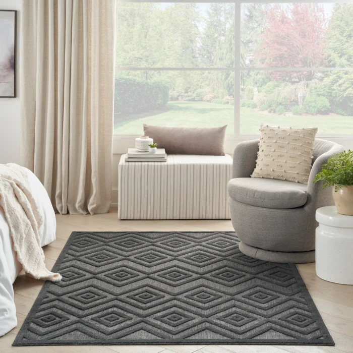 Nourison Versatile Area Rug NRV01 Charcoal/Black