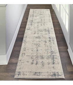 Nourison Home Rustic Textures RUS06 Ivory/Blue 2 ft. 2 in. X 7 ft. 6 in. Area Rug