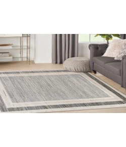 Nourison Home Serenity Home SRH07 Grey Ivory 3 ft. 11 in. X 5 ft. 11 in. Area Rug