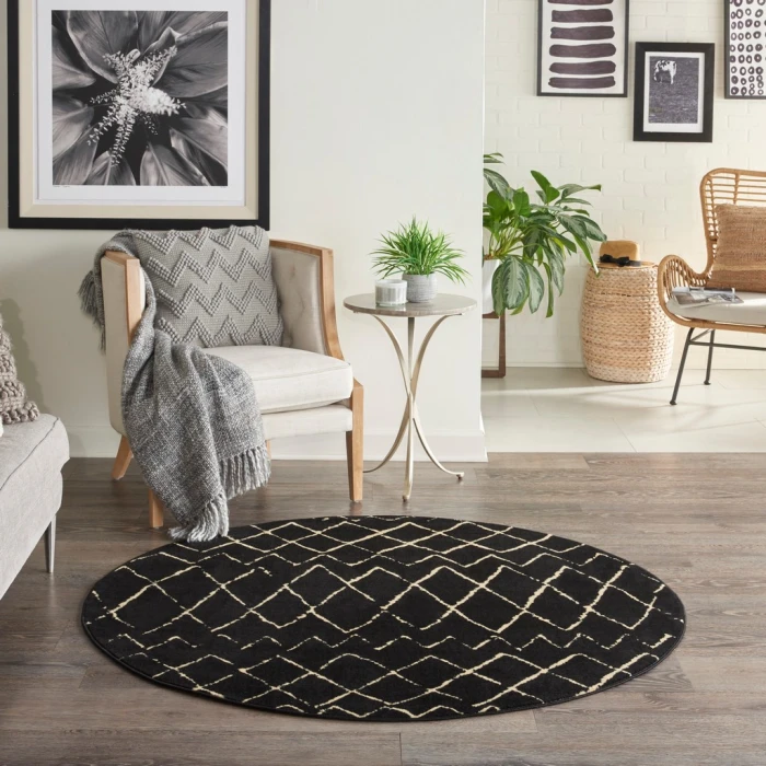 Nourison Grafix Area Rug GRF04-Black