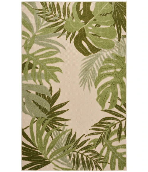 Nourison Aloha Ivory Green ALH40 5 ft. 3 in. X 7 ft. 5 in. Rectangle Rug