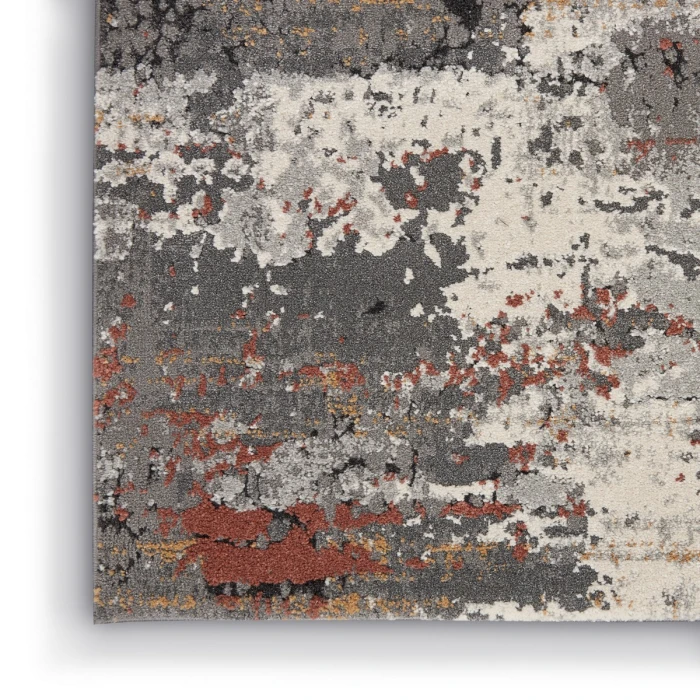 Nourison Tangra Grey/Multi TNR02 5 ft. X 7 ft. Rect. Rug
