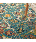 Nourison Allur Area Rug ALR03 Turquoise Ivory