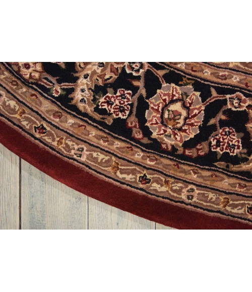 Nourison 2000 Round Area Rug 2002-Burgundy