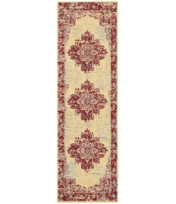 Nourison Home Grafix GRF14 Cream Red 2 ft. 3 in. X 7 ft. 6 in. Area Rug