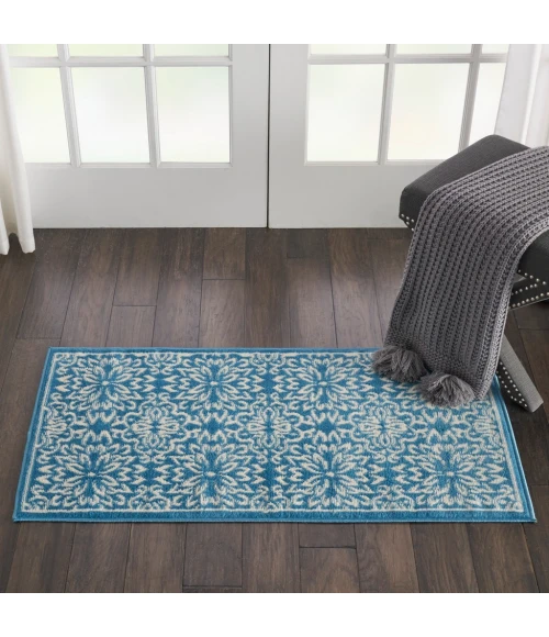 Nourison Jubilant Runner Area Rug JUB06-Ivory/Blue