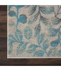 Nourison Tranquil Runner Area Rug TRA03-Ivory/Turquoise