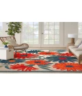 Nourison Aloha Ivory Multicolor ALH33 7 ft. 10 in. X 10 ft. 6 in. Rectangle Rug