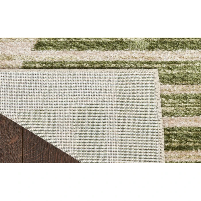 Nourison Astra Machine Washable Ivory Olive ASW03 4 ft. X 6 ft. Rectangle Rug