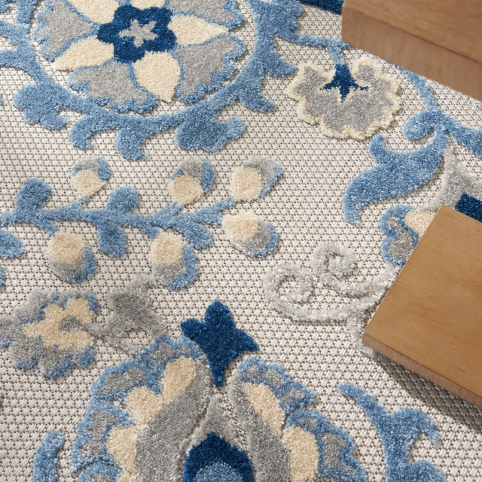 Nourison Aloha Area Rug ALH17-Blue/Grey