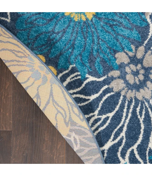 Nourison Passion Round Area Rug PSN17-Blue