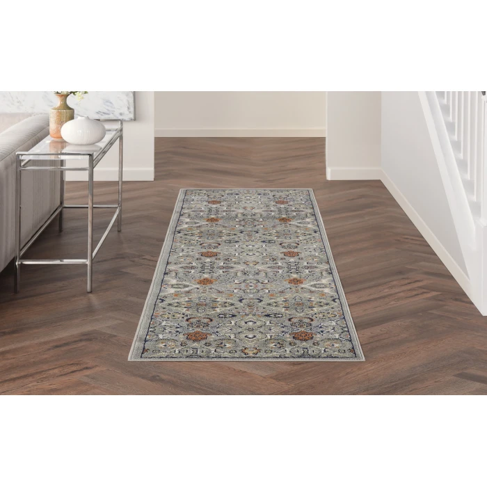 Nourison Allur Grey ALR03 2 ft. 3 in. X 7 ft. 6 in. Rectangle Rug