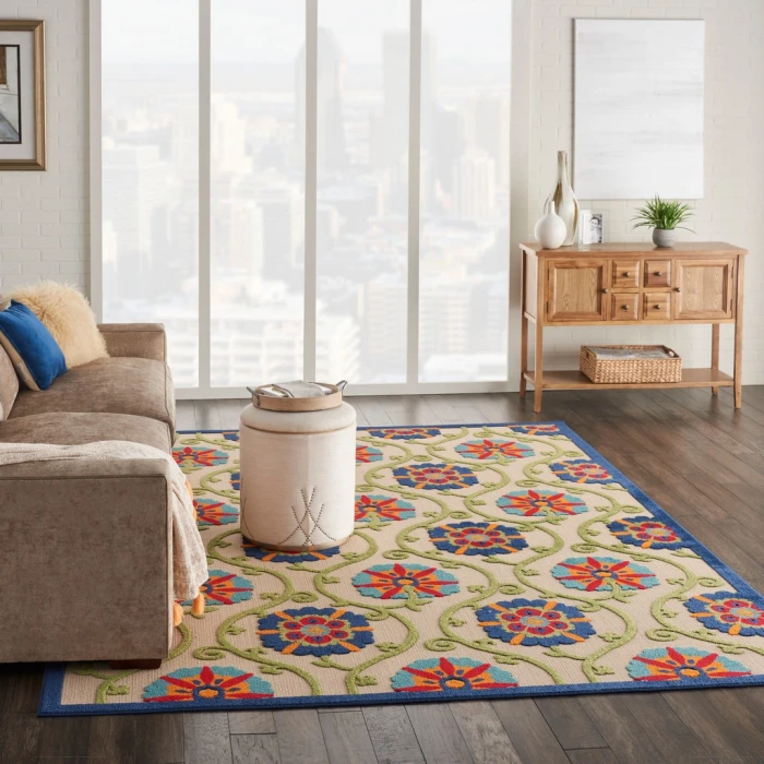 Nourison Aloha Area Rug ALH19-Blue/Multicolor